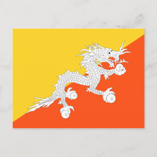 Carte Postale Drapeau du Bhoutan