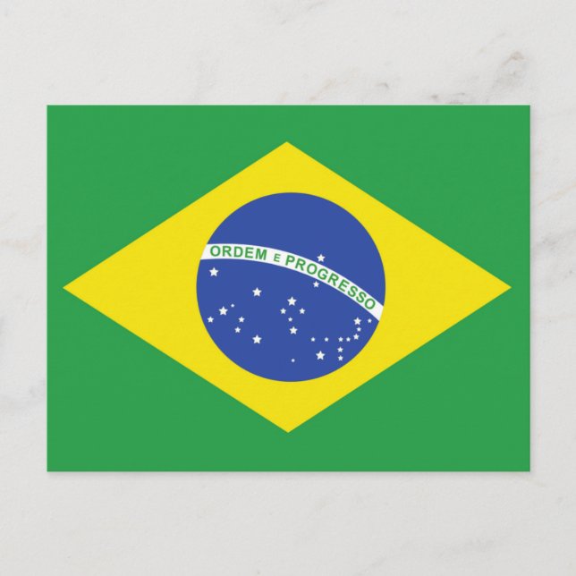 Carte Postale Drapeau du Brésil (Devant)