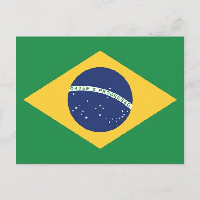 Carte Postale Drapeau du Brésil (Devant)