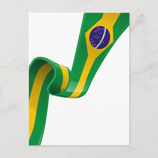 Carte Postale drapeau du brésil (Devant)
