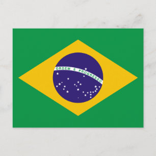 Carte Postale Drapeau du Brésil