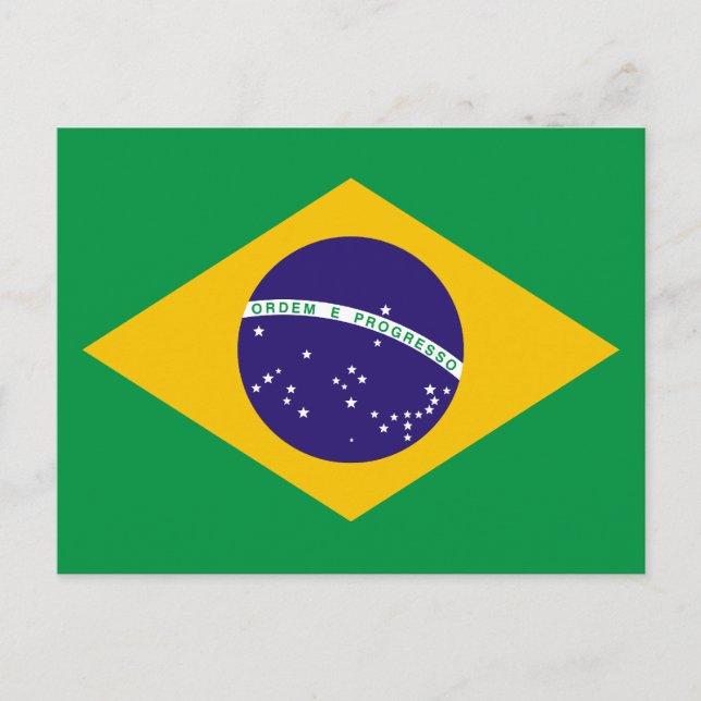 Carte Postale Drapeau du Brésil (Devant)