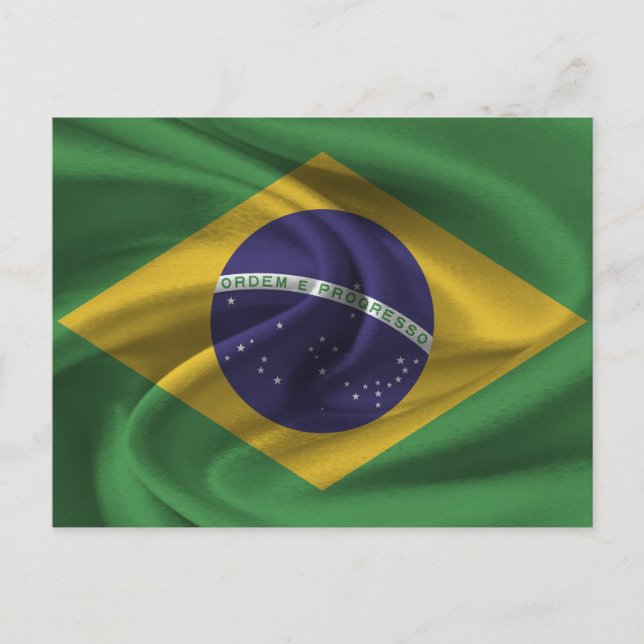 Carte Postale Drapeau du Brésil (Devant)