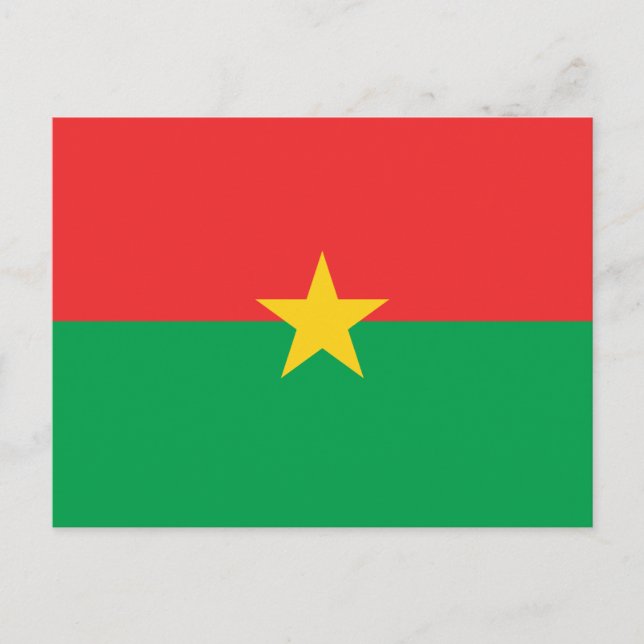 Carte postale drapeau du Burkina Faso patriotique (Devant)