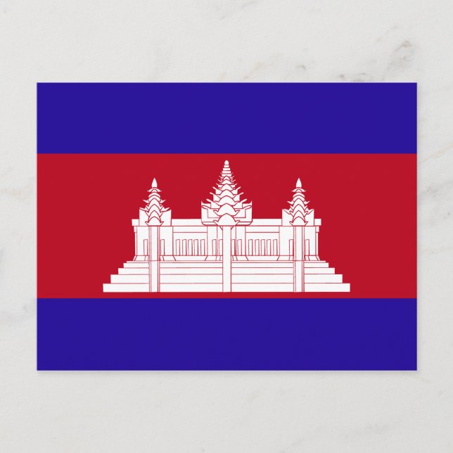 Carte Postale Drapeau du Cambodge (Devant)