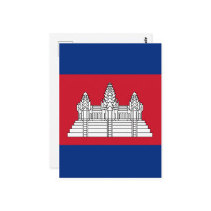 Carte Postale drapeau du Cambodge