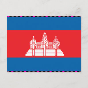 Carte Postale Drapeau du Cambodge