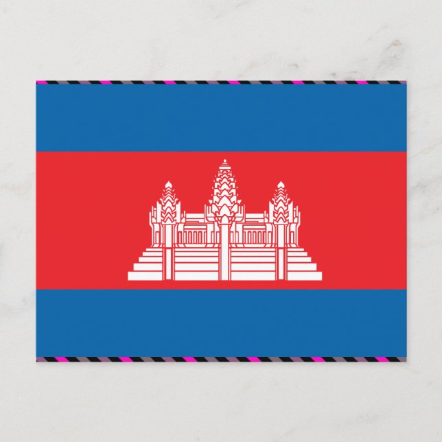 Carte Postale Drapeau du Cambodge (Devant)