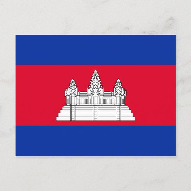 Carte Postale Drapeau du Cambodge patriotique (Devant)