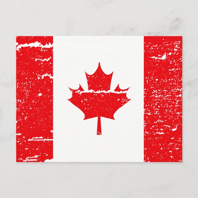 CARTE POSTALE DRAPEAU DU CANADA (Devant)