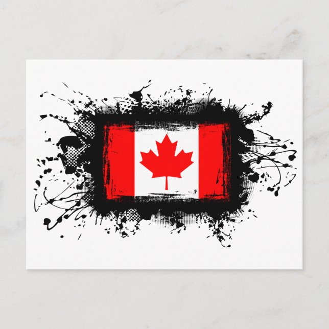 Carte Postale Drapeau du Canada (Devant)