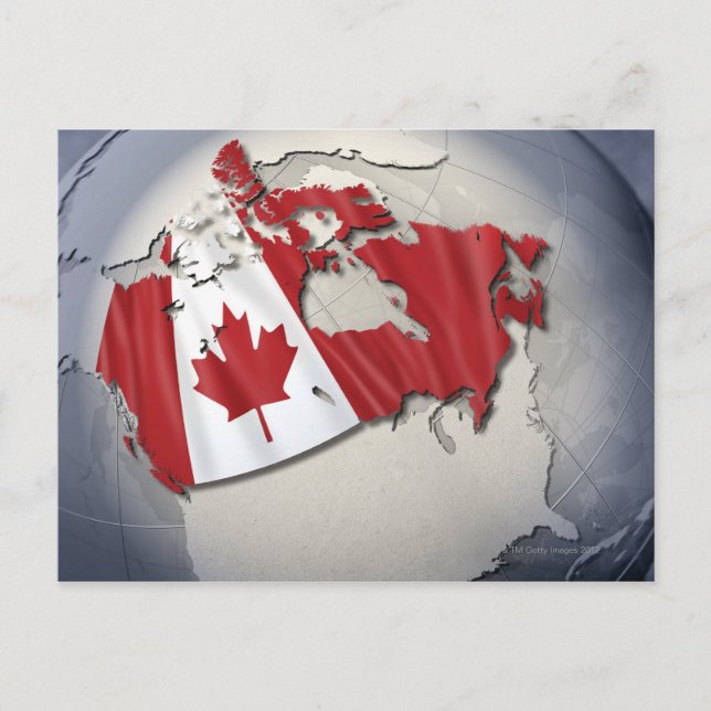 Carte Postale Drapeau du Canada (Devant)