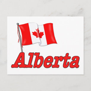 Carte Postale Drapeau du Canada - Alberta