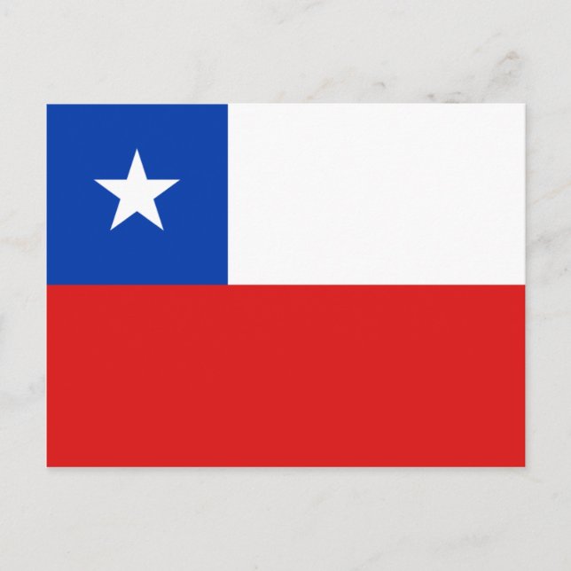 Carte postale drapeau du Chili (Devant)