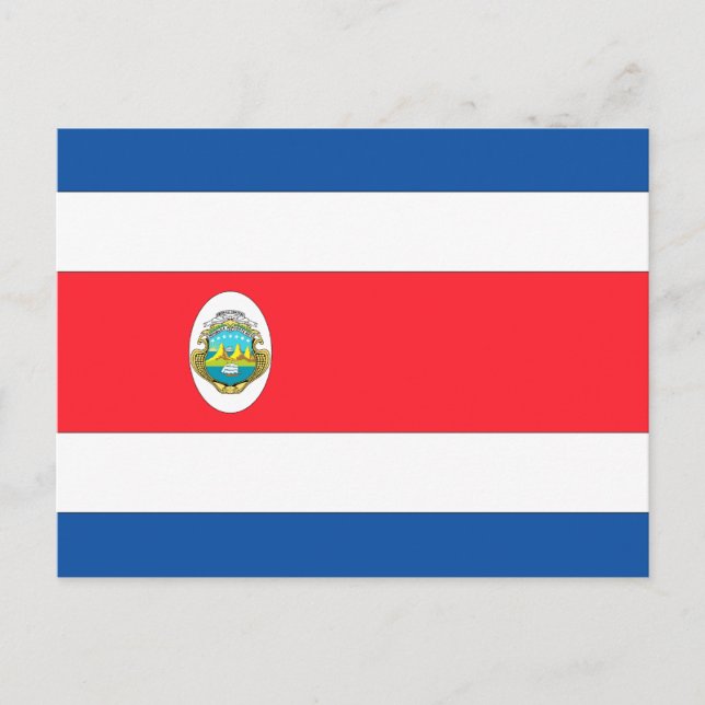 Carte Postale Drapeau du Costa Rica (Devant)
