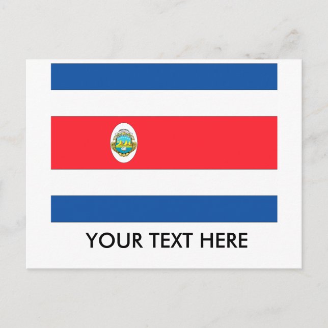 Carte Postale Drapeau du Costa Rica (Devant)