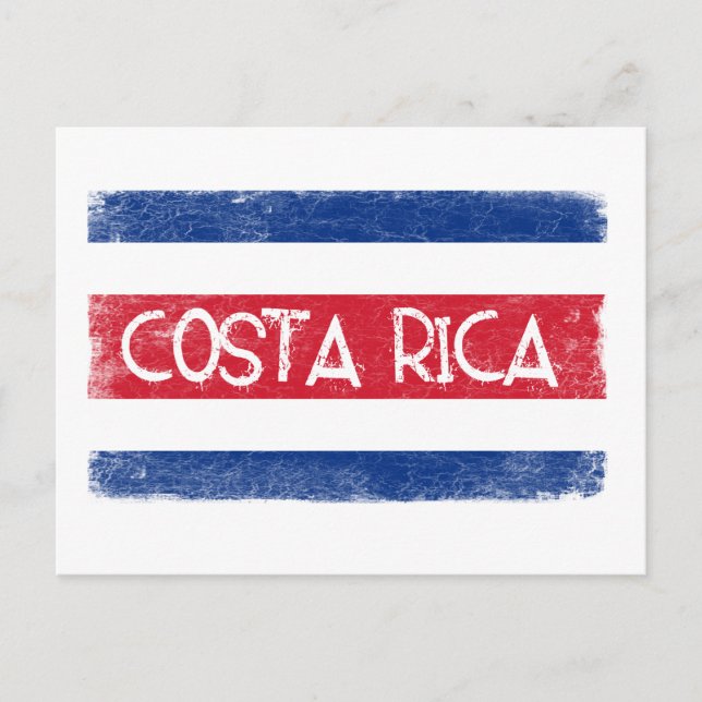 Carte Postale Drapeau du Costa Rica (Devant)