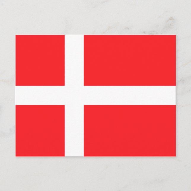 Carte Postale Drapeau du Danemark (Devant)