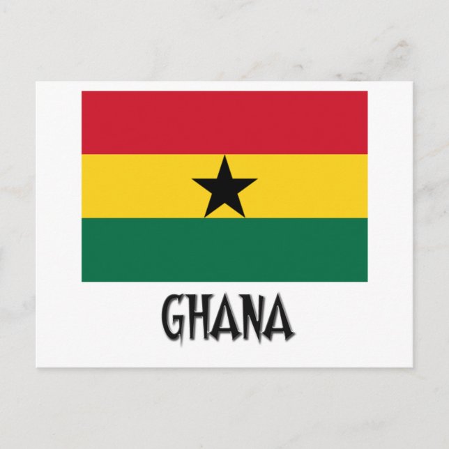 Carte Postale Drapeau du Ghana (Devant)