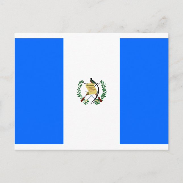 Carte Postale Drapeau du Guatemala (Devant)