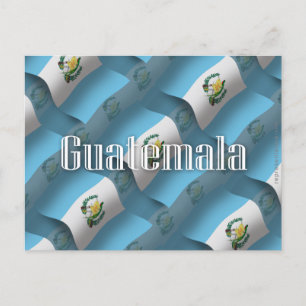 Carte Postale Drapeau du Guatemala