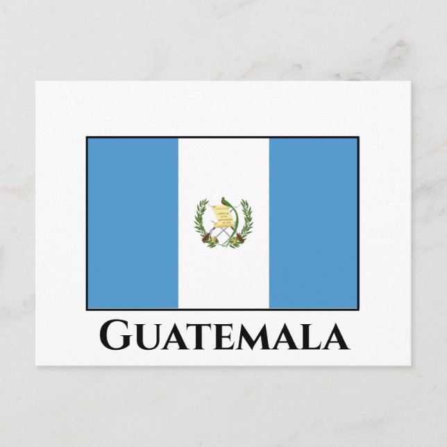 Carte Postale Drapeau du Guatemala (Devant)