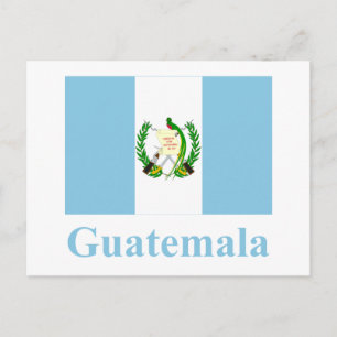 Carte Postale Drapeau du Guatemala avec nom