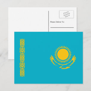 Carte Postale Drapeau du Kazakhstan
