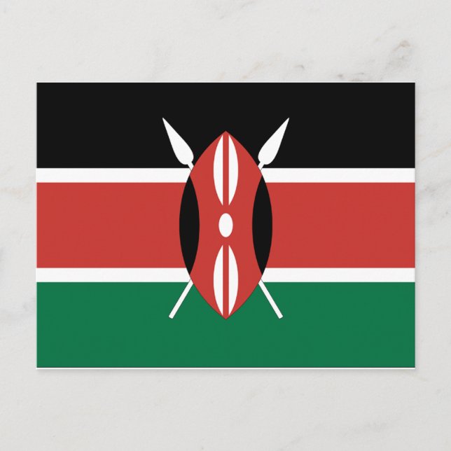 Carte Postale Drapeau du Kenya (Devant)