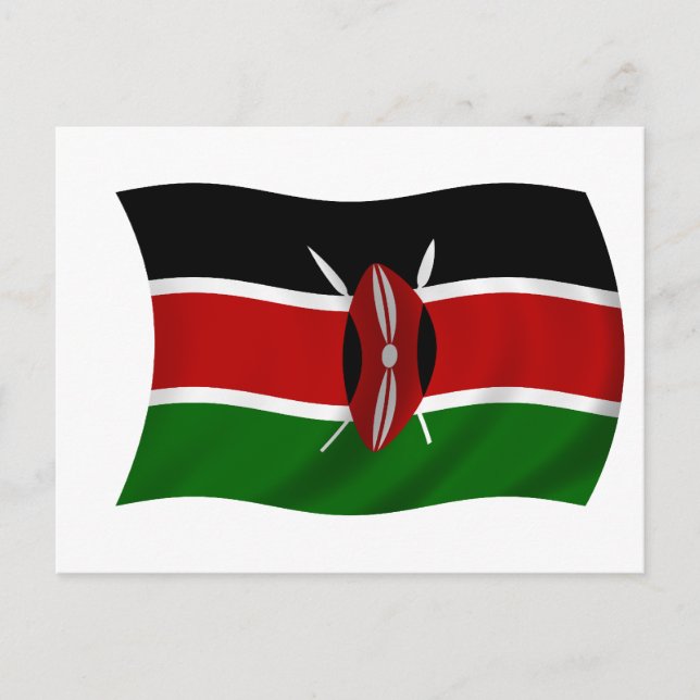 Carte Postale Drapeau du Kenya (Devant)
