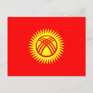 Carte Postale Drapeau du Kirghizistan