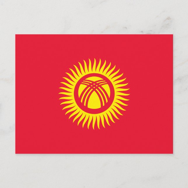 Carte postale drapeau du Kirghizistan (Devant)