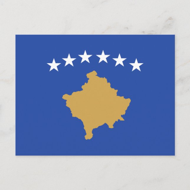 Carte Postale Drapeau du Kosovo (Devant)