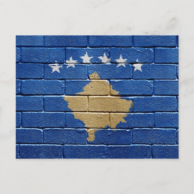Carte Postale Drapeau du Kosovo (Devant)