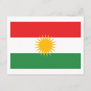 Carte Postale Drapeau du Kurdistan