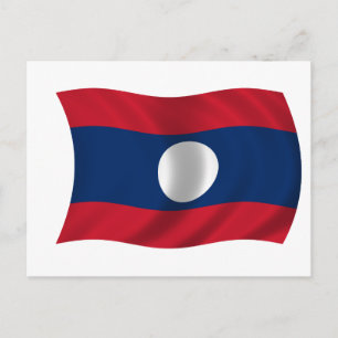 Carte Postale Drapeau du Laos