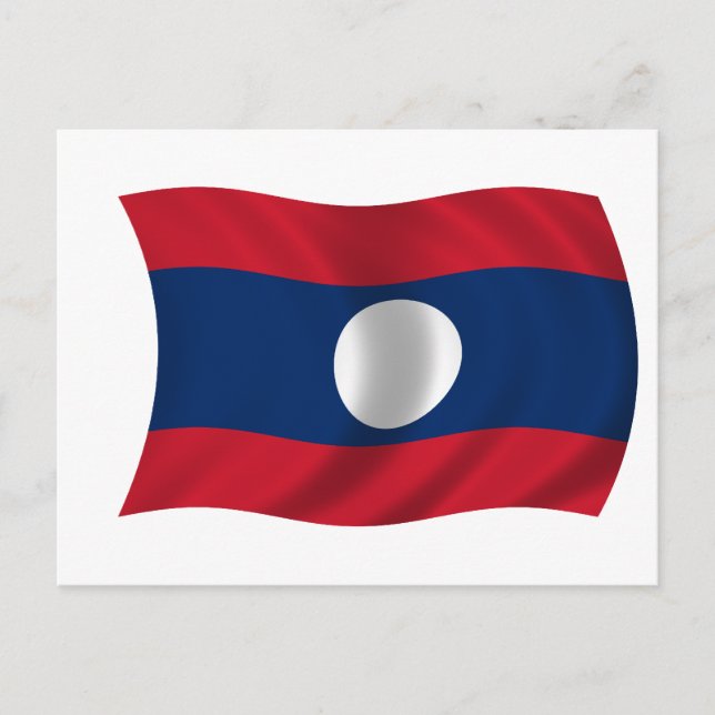 Carte Postale Drapeau du Laos (Devant)