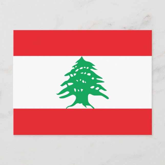 Carte Postale Drapeau du Liban (Devant)