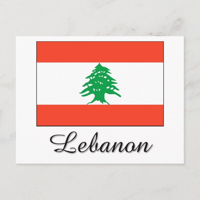Carte Postale Drapeau du Liban (Devant)
