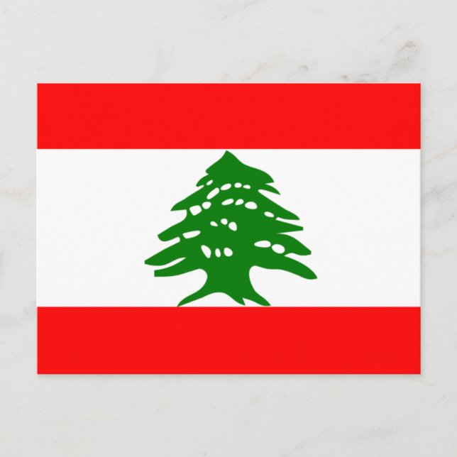 Carte Postale Drapeau du Liban (Devant)