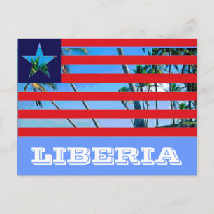 Carte Postale Drapeau du Libéria