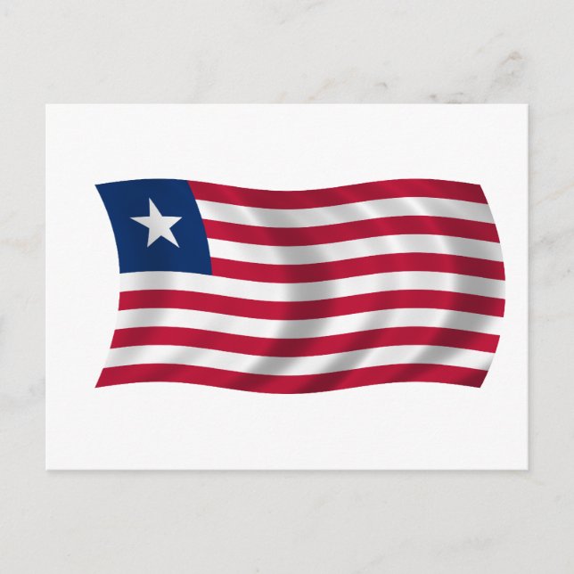 Carte Postale Drapeau du Libéria (Devant)