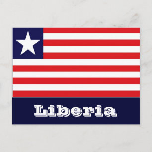 Carte Postale Drapeau du Libéria