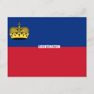 Carte Postale Drapeau du Liechtenstein
