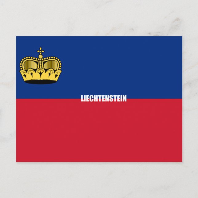 Carte Postale Drapeau du Liechtenstein (Devant)