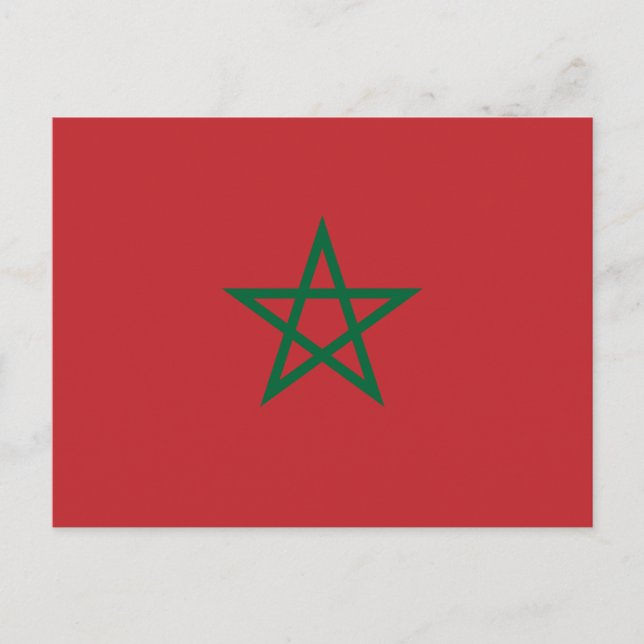 Carte Postale Drapeau du Maroc (Devant)