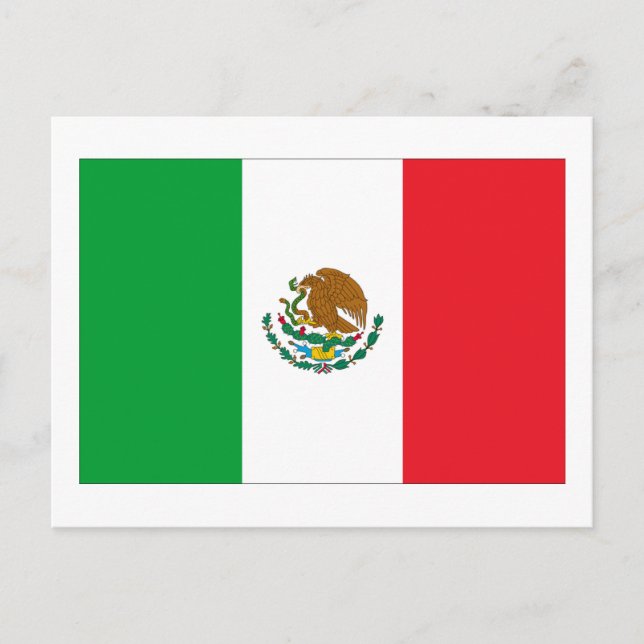 Carte Postale Drapeau du Mexique (Devant)