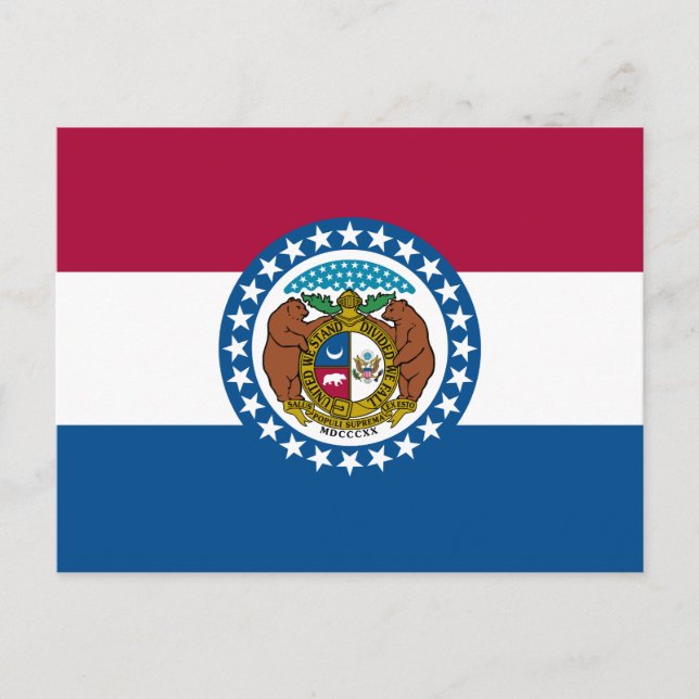 Carte Postale Drapeau du Missouri (Devant)