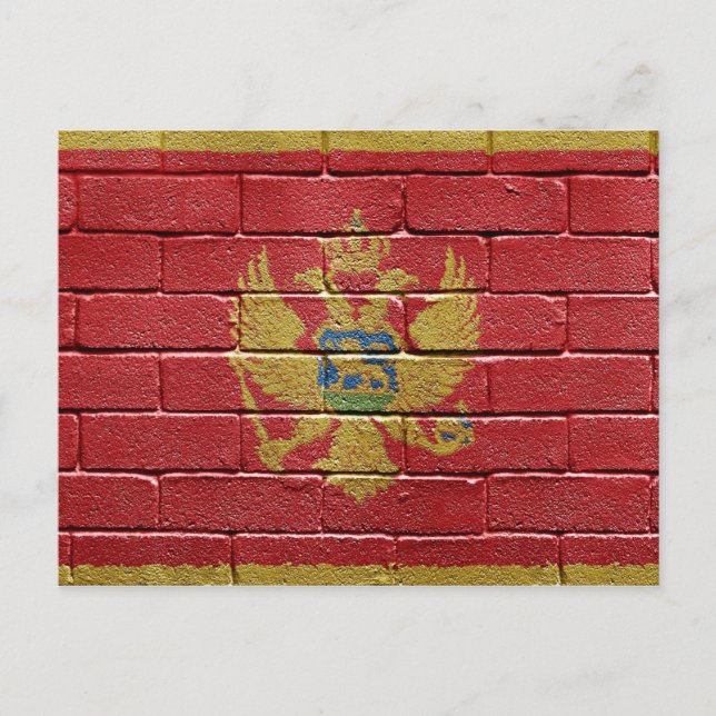 Carte Postale Drapeau du Monténégro (Devant)