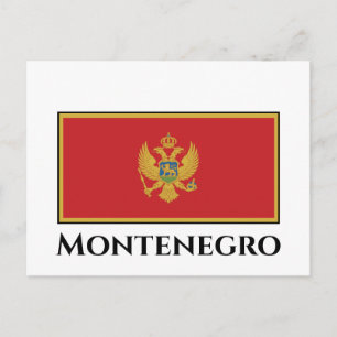 Carte Postale Drapeau du Monténégro